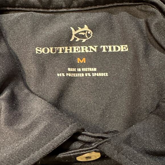 Southern Tide Men’s Medium Polo Style Short Sleeve Shirt in Blue and Yellow - Picture 3 of 7